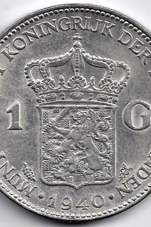 Oferta Nederland 1940 1 Gulden Wilhelmina UNC-