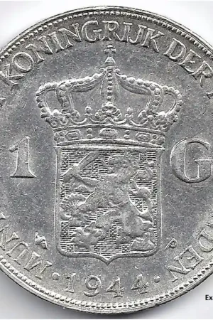 Nederland 1944P 1 GuldenWilhelmina P Rabat