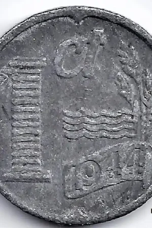 Szybka dostawa Nederland 1944 1 Cent, zink, Wilhelmina ZF-