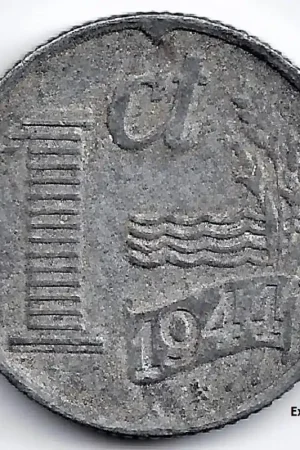 Promocja Nederland 1944 1 Cent, zink, Wilhelmina ZF+