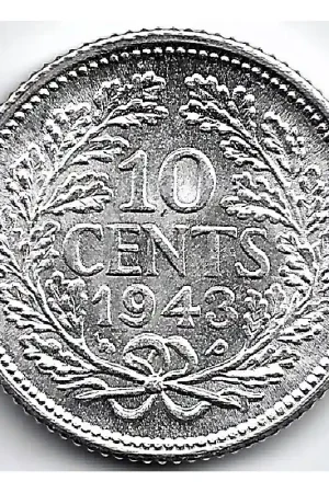 Nederland 1943 E + P 10 Cent Wilhelmina UNC Najlepsza cena