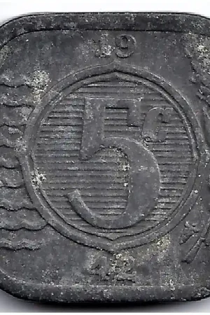 Rabat Nederland 1942 5 Cent Wilhelmina F