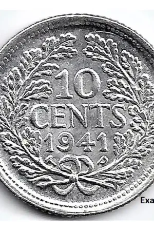 Nederland 1941 P + P 10 Cent Wilhelmina UNC- Premium