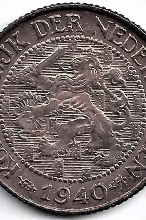 Nowość Nederland 1940 1 Cent Wilhelmina Unc
