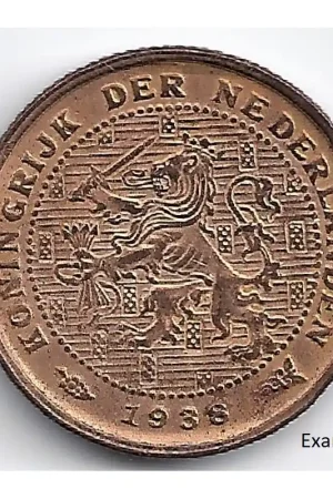 Zwrot pieniędzy Nederland 1938 ½ CentWilhelmina Unc
