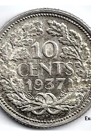 Niska cena Nederland 1937 10 Cent Wilhelmina ZF+