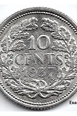 Najlepsza cena Nederland 1937 10 Cent Wilhelmina UNC-