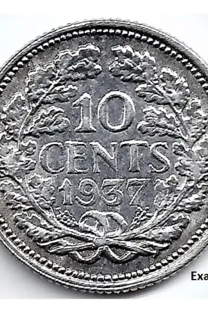 Nederland 1937 10 Cent Wilhelmina UNC Szybka dostawa