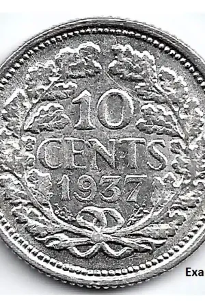 Zwrot pieniędzy Nederland 1937 10 Cent Wilhelmina P+