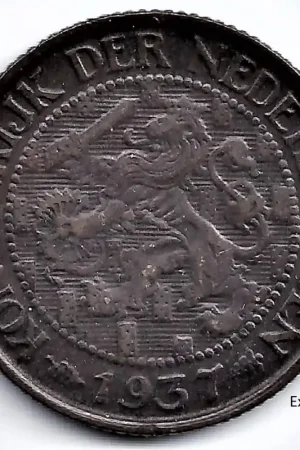 Niska cena Nederland 1937 1 Cent Wilhelmina ZF