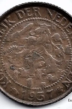 Rabat Nederland 1937 1 Cent Wilhelmina P