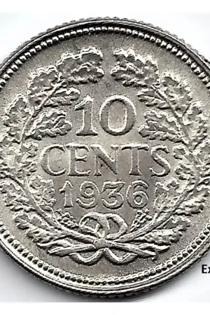 Tani Nederland 1936 10 Cent Wilhelmina P+