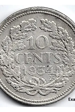 Tani Nederland 1934 10 Cent Wilhelmina F-