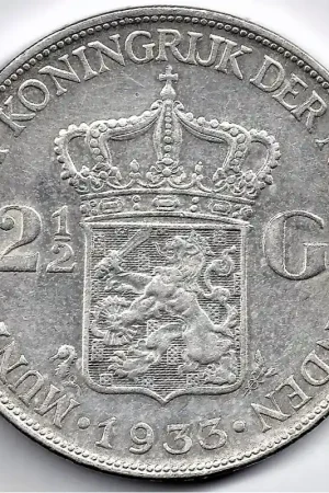 Darmowa dostawa Nederland 1933 2½ Gulden WilhelminaUNC-