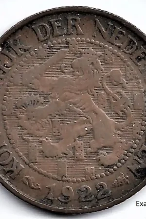 Nederland 1922 1 Cent Wilhelmina ZF- Wysoka jakość