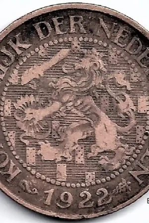 Tylko dziś Nederland 1922 1 Cent Wilhelmina F+