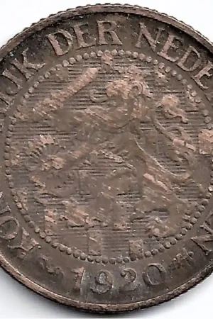 Premium Nederland 1920 1 Cent Wilhelmina ZF+