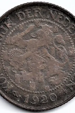 Najlepsza cena Nederland 1920 1 Cent Wilhelmina F+