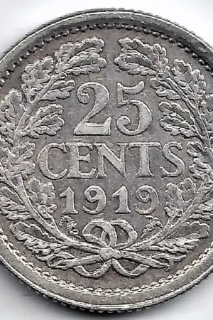 Zamów teraz Nederland 1919 25 Cent Wilhelmina ZF+