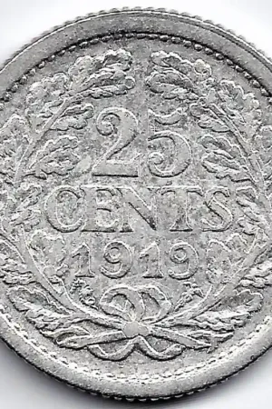 Bezpieczna płatność Nederland 1919 25 Cent Wilhelmina F