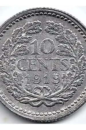 Nederland 1919 10 CentWilhelmina ZF Oferta limitowana