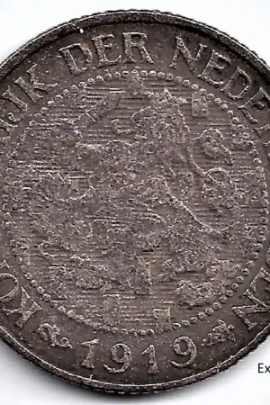 Nederland 1919 1 Cent Wilhelmina ZF- Wysoka jakość
