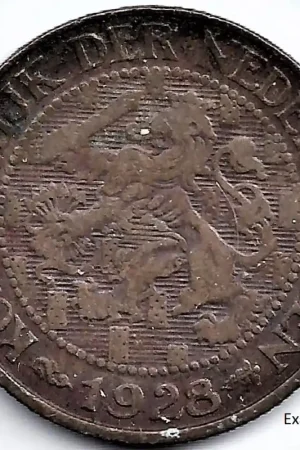 Tani Nederland 1928 1 Cent Wilhelmina ZF-