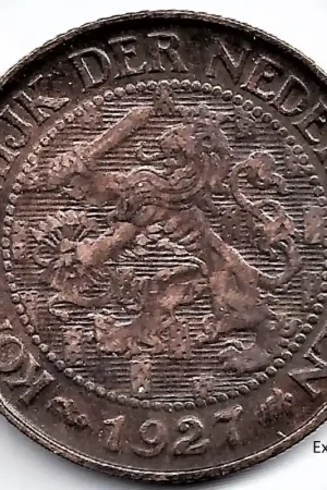 Rabat Nederland 1928 1 Cent Wilhelmina ZF+