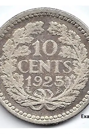 Popularny Nederland 1925 10 CentWilhelmina F