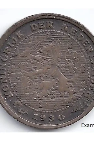 Zwrot pieniędzy Nederland 1930 ½ CentWilhelmina ZF
