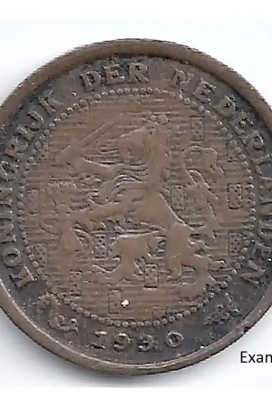 Oryginalny Nederland 1930 ½ CentWilhelmina F