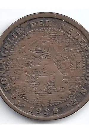 Nederland 1928 ½ Cent Wilhelmina F: STEMPELBARST door "2" Ostatnia szansa