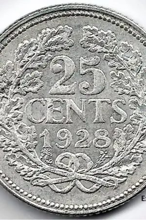 Nederland 1928 25 Cent Wilhelmina P- Zwrot pieniędzy