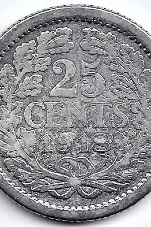 Nederland 1918 25 Cent Wilhelmina F- Zwrot pieniędzy