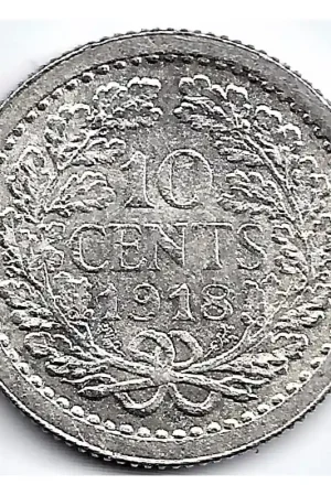 Nederland 1918 10 CentWilhelmina ZF+ Ekspresowa dostawa