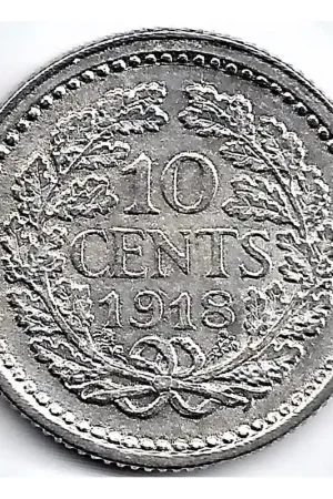 Nederland 1918 10 CentWilhelmina P+ Zwrot pieniędzy