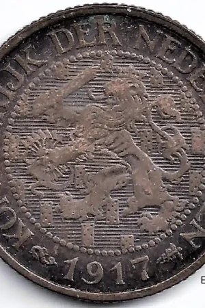 Tani Nederland 1917 1 Cent Wilhelmina P-