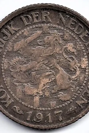 Nederland 1917 1 Cent Wilhelmina F+ Promocja