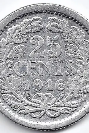 Nederland 1916 25 Cent Wilhelmina F Oferta