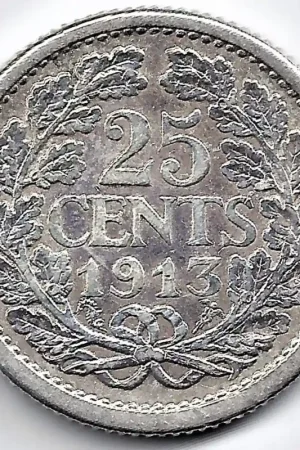 Nederland 1913 25 Cent Wilhelmina P- Ekspresowa dostawa