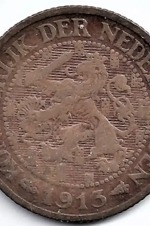Zwrot pieniędzy Nederland 1913 1 Cent Wilhelmina F+
