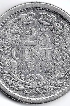 Nederland 1912 25 CentWilhelmina F+ Tani