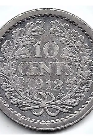 Nederland 1912 10 Cent Wilhelmina ZF (type b) Zwrot pieniędzy