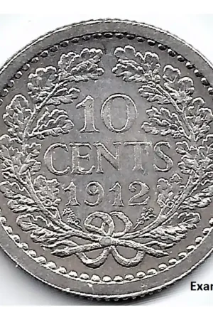 Tani Nederland 1912 10 Cent Wilhelmina P (type b)
