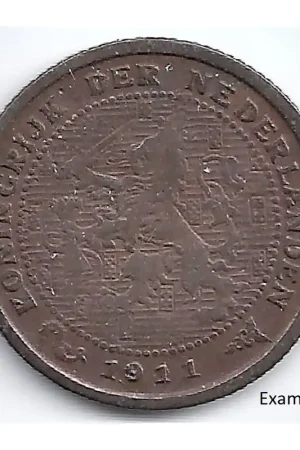 Zwrot pieniędzy Nederland 1911 ½ Cent Wilhelmina F