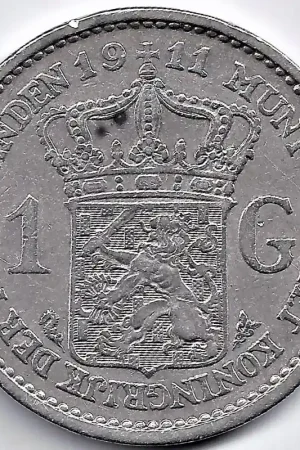 Ekspresowa dostawa Nederland 1911 1 Gulden Wilhelmina ZF