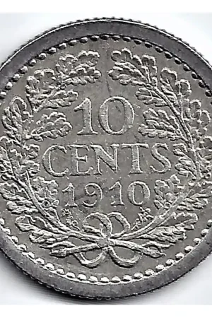 Najlepsza cena Nederland 1910 10 Cent Wilhelmina P-