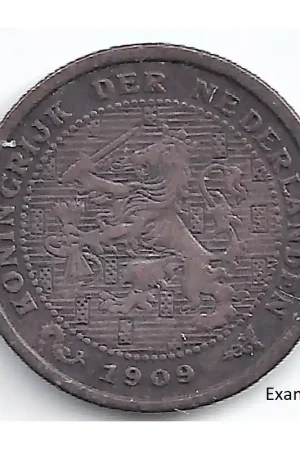 Nederland 1909 ½ Cent Wilhelmina ZF Promocja