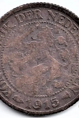Darmowa dostawa Nederland 1915 1 Cent Wilhelmina F-