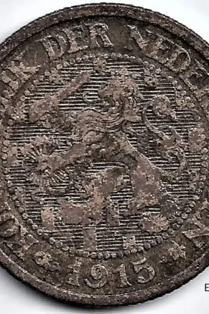 Nederland 1915 1 Cent Wilhelmina F+ Autentyczny